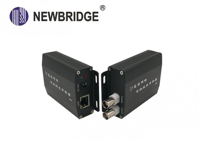 Ανεφοδιασμός Ethernet διαλυτικών χρώματος ip+power οπτικών ινών πέρα από Coax το διαλυτικό χρώματος με 2 λιμένες BNC & 1 λιμένα rj45