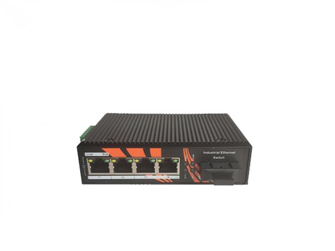 Αντιστατικός διακόπτης 10/100M Ethernet 4 λιμένων βιομηχανικός με 1 λιμένα 24V ινών Sc