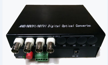 Βιομηχανικός βαθμός δεκτών συσκευών αποστολής σημάτων ινών οπτικός 4ch 720P HD TVI/CVI/AHD